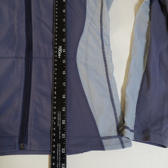 Lululemon Jacket Blue Full Zip Back Pockets Athleisure Walking Running Yoga - Picture 8 of 9